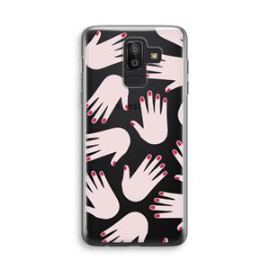 CaseCompany Hands pink: Samsung Galaxy J8 (2018) Transparant Hoesje