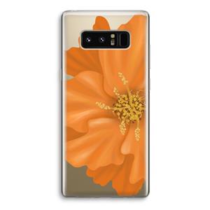 CaseCompany Orange Ellila flower: Samsung Galaxy Note 8 Transparant Hoesje