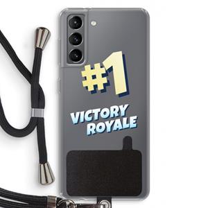 CaseCompany Victory Royale: Samsung Galaxy S21 Transparant Hoesje met koord