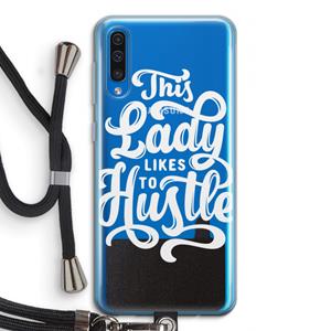 CaseCompany Hustle Lady: Samsung Galaxy A50 Transparant Hoesje met koord