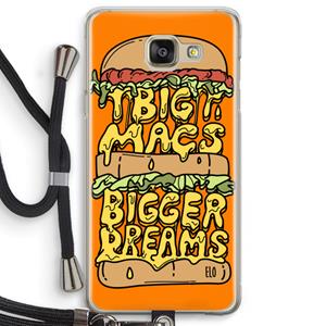 CaseCompany Big Macs Bigger Dreams: Samsung Galaxy A5 (2016) Transparant Hoesje met koord