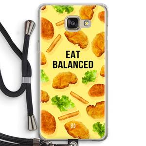 CaseCompany Eat Balanced: Samsung Galaxy A5 (2016) Transparant Hoesje met koord