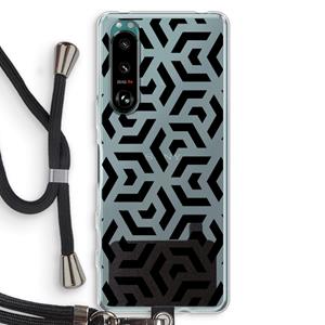 CaseCompany Crazy pattern: Sony Xperia 5 III Transparant Hoesje met koord