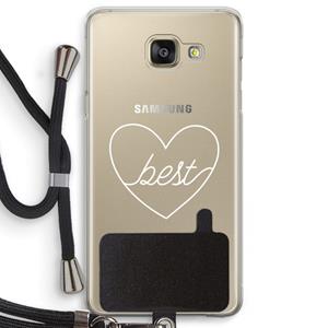 CaseCompany Best heart pastel: Samsung Galaxy A5 (2016) Transparant Hoesje met koord