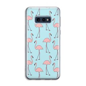 CaseCompany Anything Flamingoes: Samsung Galaxy S10e Transparant Hoesje