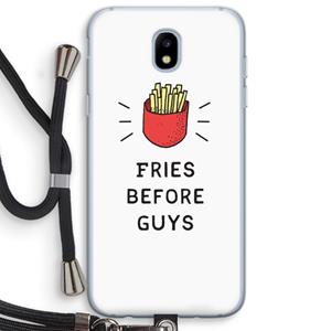 CaseCompany Fries before guys: Samsung Galaxy J5 (2017) Transparant Hoesje met koord