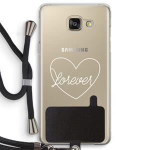 CaseCompany Forever heart pastel: Samsung Galaxy A5 (2016) Transparant Hoesje met koord