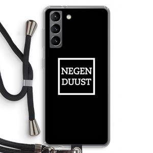 CaseCompany Negenduust black: Samsung Galaxy S21 Transparant Hoesje met koord