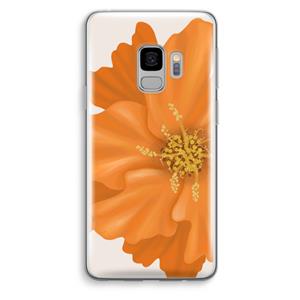 CaseCompany Orange Ellila flower: Samsung Galaxy S9 Transparant Hoesje