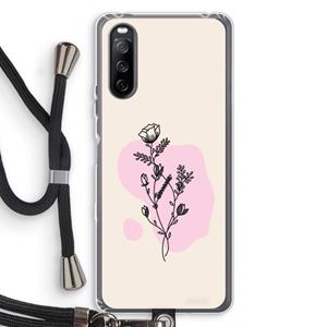 CaseCompany Roses are red: Sony Sony Xperia 10 III Transparant Hoesje met koord