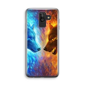 CaseCompany Fire & Ice: Samsung Galaxy J8 (2018) Transparant Hoesje