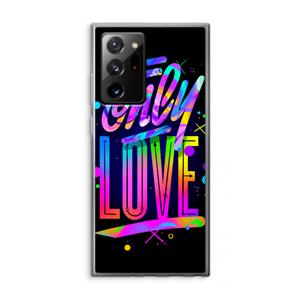 CaseCompany Only Love: Samsung Galaxy Note 20 Ultra / Note 20 Ultra 5G Transparant Hoesje