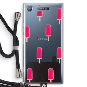 CaseCompany Waterijsje: Sony Xperia XZ1 Transparant Hoesje met koord