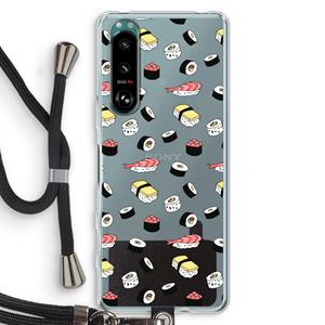 CaseCompany Sushi time: Sony Xperia 5 III Transparant Hoesje met koord