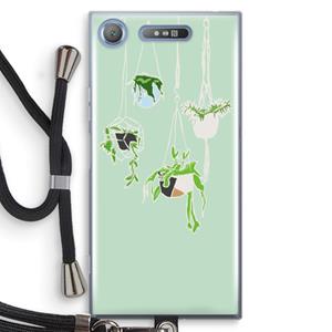 CaseCompany Hang In There: Sony Xperia XZ1 Transparant Hoesje met koord
