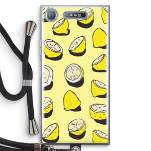 CaseCompany When Life Gives You Lemons...: Sony Xperia XZ1 Transparant Hoesje met koord