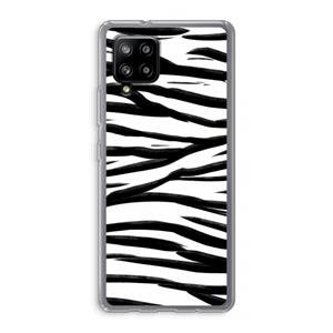 CaseCompany Zebra pattern: Samsung Galaxy A42 5G Transparant Hoesje