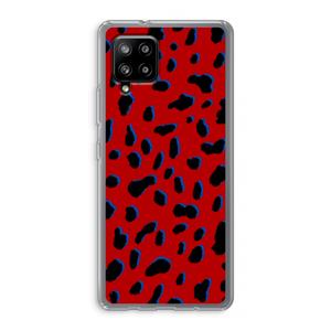 CaseCompany Red Leopard: Samsung Galaxy A42 5G Transparant Hoesje