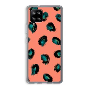 CaseCompany Pink Cheetah: Samsung Galaxy A42 5G Transparant Hoesje