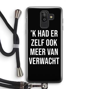 CaseCompany Meer verwacht - Zwart: Samsung Galaxy J8 (2018) Transparant Hoesje met koord