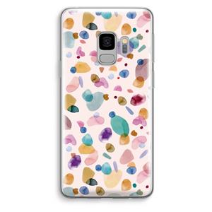 CaseCompany Terrazzo Memphis Pink: Samsung Galaxy S9 Transparant Hoesje