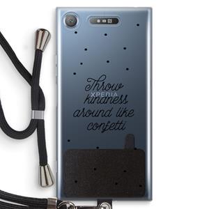 CaseCompany Confetti: Sony Xperia XZ1 Transparant Hoesje met koord
