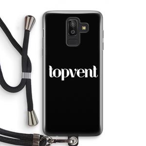 CaseCompany Topvent Zwart: Samsung Galaxy J8 (2018) Transparant Hoesje met koord