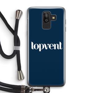 CaseCompany Topvent Navy: Samsung Galaxy J8 (2018) Transparant Hoesje met koord