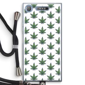 CaseCompany Weed: Sony Xperia XZ1 Transparant Hoesje met koord