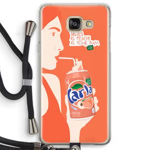 CaseCompany Peach please!: Samsung Galaxy A5 (2016) Transparant Hoesje met koord