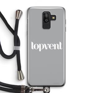 CaseCompany Topvent Grijs Wit: Samsung Galaxy J8 (2018) Transparant Hoesje met koord