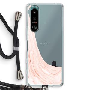 CaseCompany Peach bath: Sony Xperia 5 III Transparant Hoesje met koord