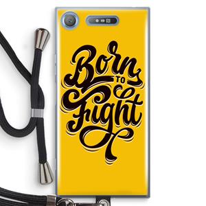CaseCompany Born to Fight: Sony Xperia XZ1 Transparant Hoesje met koord