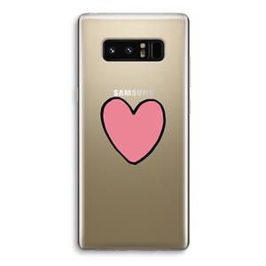 CaseCompany Hartje: Samsung Galaxy Note 8 Transparant Hoesje