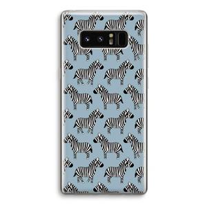 CaseCompany Zebra: Samsung Galaxy Note 8 Transparant Hoesje