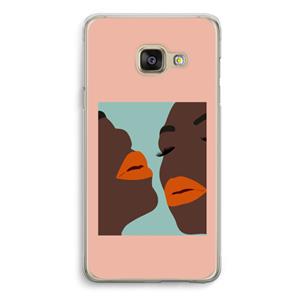 CaseCompany Orange lips: Samsung A3 (2017) Transparant Hoesje