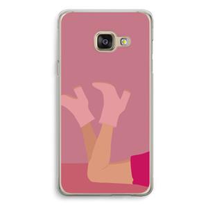 CaseCompany Pink boots: Samsung A3 (2017) Transparant Hoesje