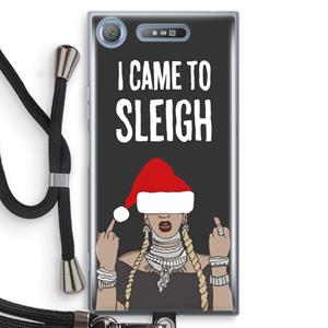 CaseCompany Came To Sleigh: Sony Xperia XZ1 Transparant Hoesje met koord