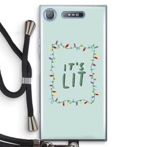 CaseCompany It's Lit: Sony Xperia XZ1 Transparant Hoesje met koord