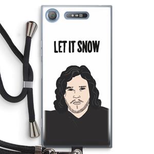 CaseCompany Let It Snow: Sony Xperia XZ1 Transparant Hoesje met koord