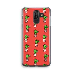 CaseCompany Mini cactus: Samsung Galaxy J8 (2018) Transparant Hoesje