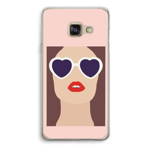 CaseCompany Red lips: Samsung A3 (2017) Transparant Hoesje