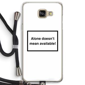 CaseCompany Alone: Samsung Galaxy A5 (2016) Transparant Hoesje met koord