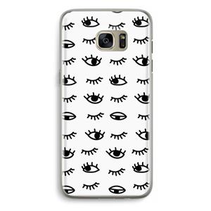 CaseCompany Eye pattern #2: Samsung Galaxy S7 Edge Transparant Hoesje