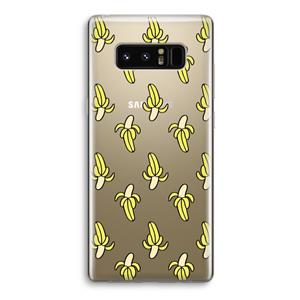 CaseCompany Bananas: Samsung Galaxy Note 8 Transparant Hoesje