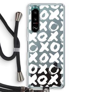 CaseCompany XOXO: Sony Xperia 5 III Transparant Hoesje met koord