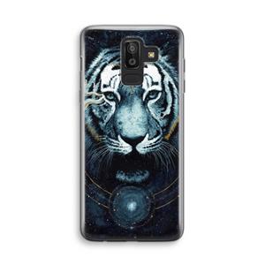 CaseCompany Darkness Tiger: Samsung Galaxy J8 (2018) Transparant Hoesje