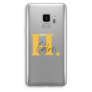 CaseCompany Amber Script: Samsung Galaxy S9 Transparant Hoesje