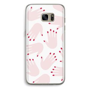 CaseCompany Hands pink: Samsung Galaxy S7 Edge Transparant Hoesje