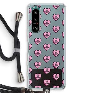 CaseCompany GIRL POWER: Sony Xperia 5 III Transparant Hoesje met koord